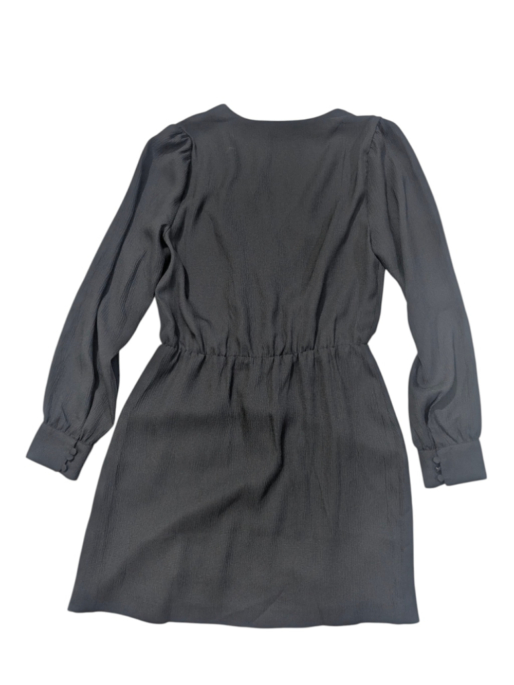 Sezane Black V-Neck Long Sleeve Dress Size 6 38 - Picture 4 of 16